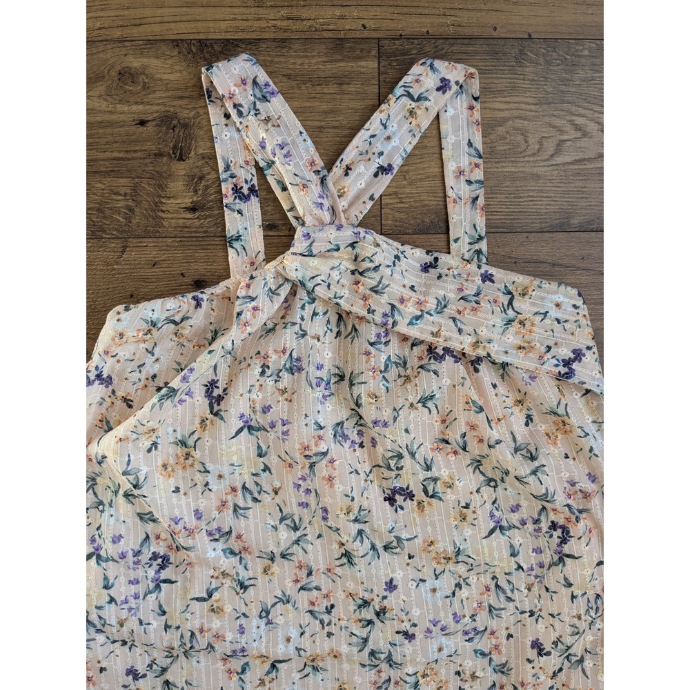 LOVERS AND FRIENDS‎ Floral Print Knot Blush Dress Size L